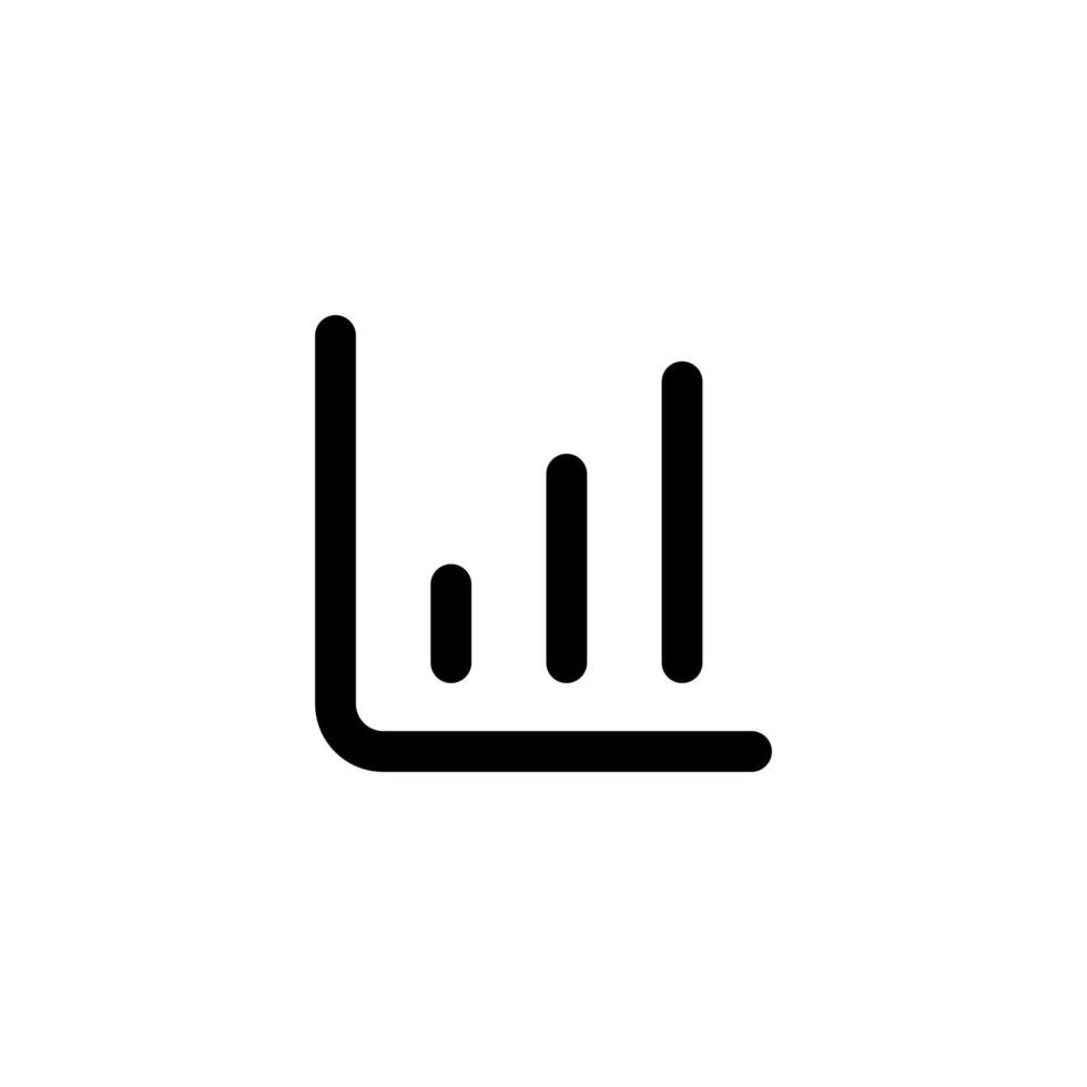 gráfico columna creciente, grafico vector