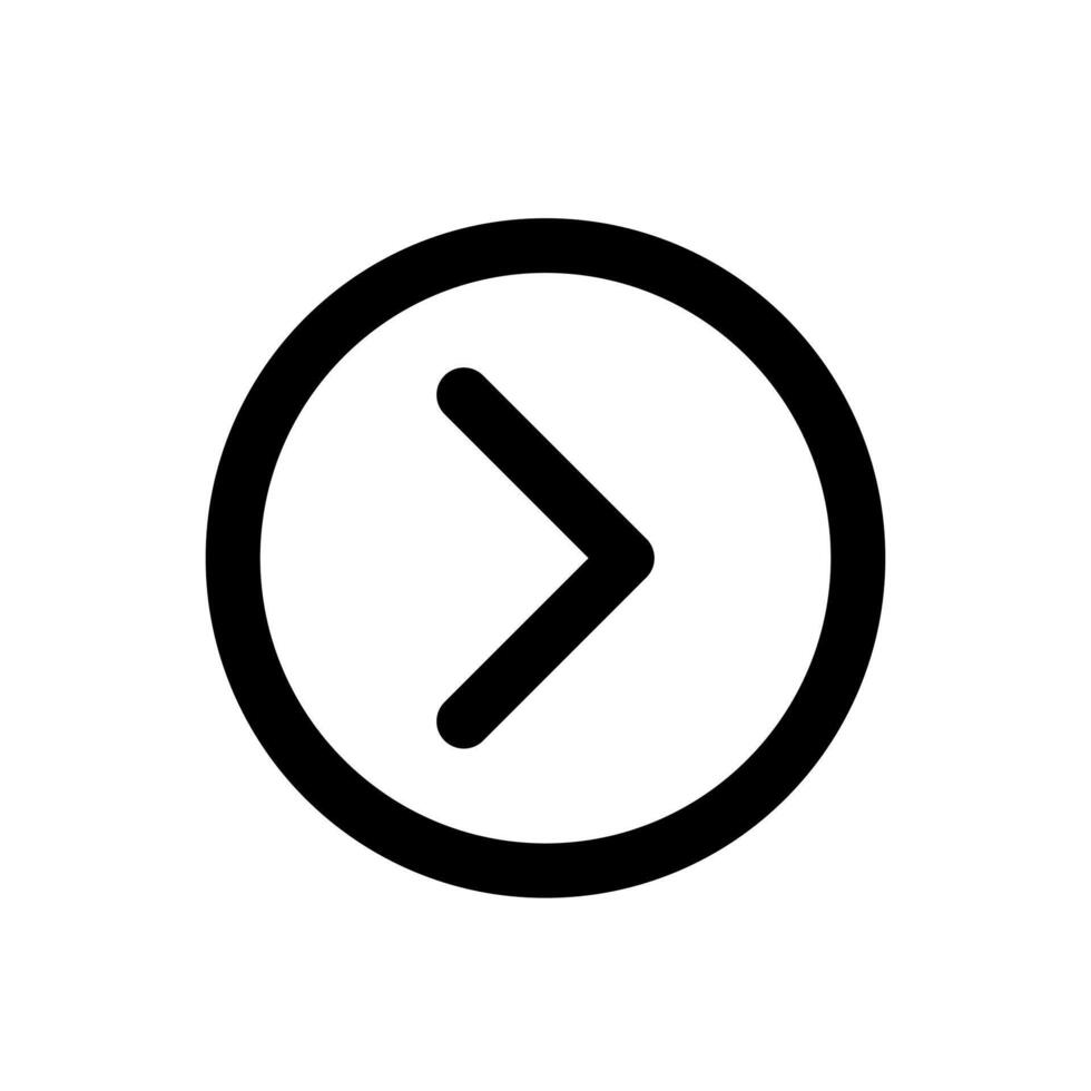 Circle chevron right icon, arrow vector