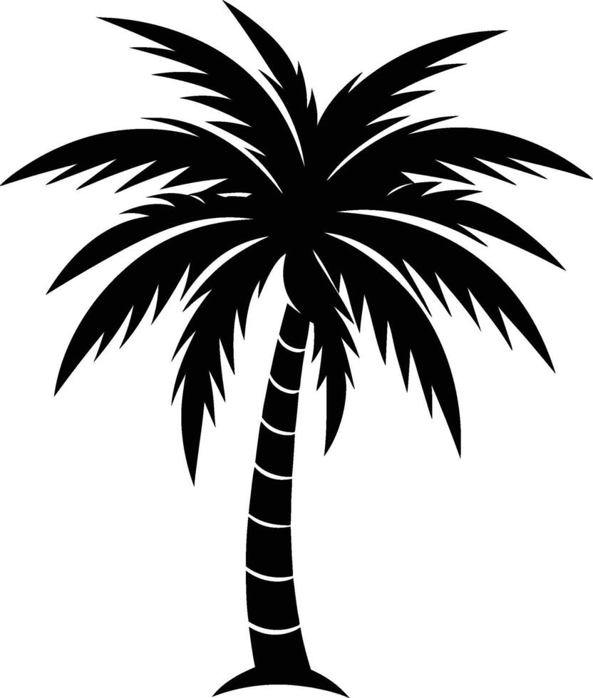 palm or coconut trees illustration set on white background vector