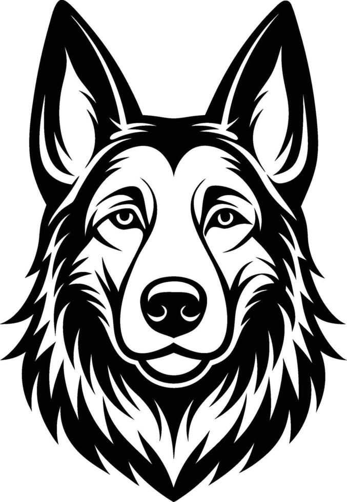 German shepherd dog on a white background vector