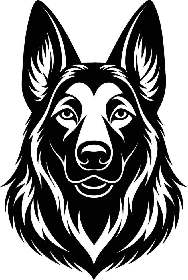 German shepherd dog on a white background vector