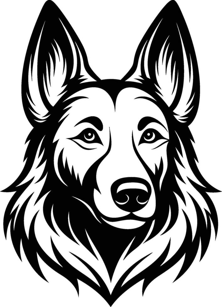 German shepherd dog on a white background vector
