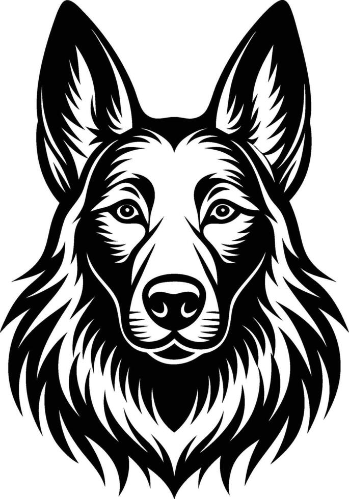 German shepherd dog on a white background vector