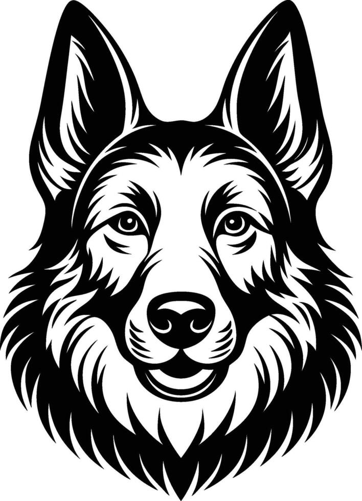German shepherd dog on a white background vector