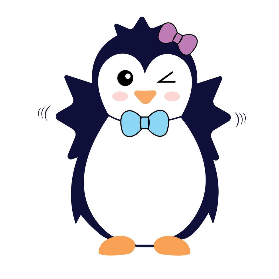 Penguin cartoon Illustration vector