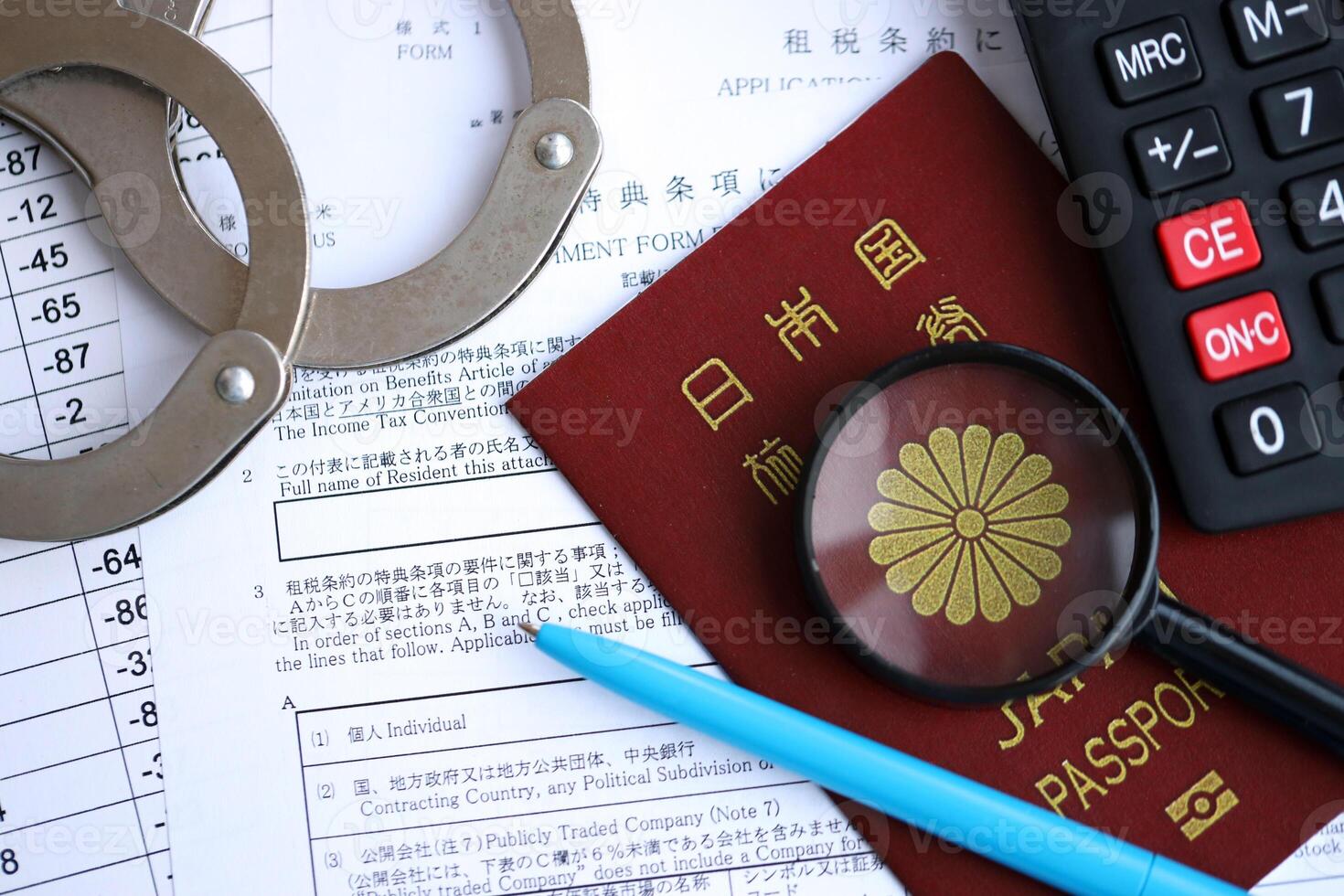 Concept of problems and troubles during tax reporting and taxpaying in Japan photo