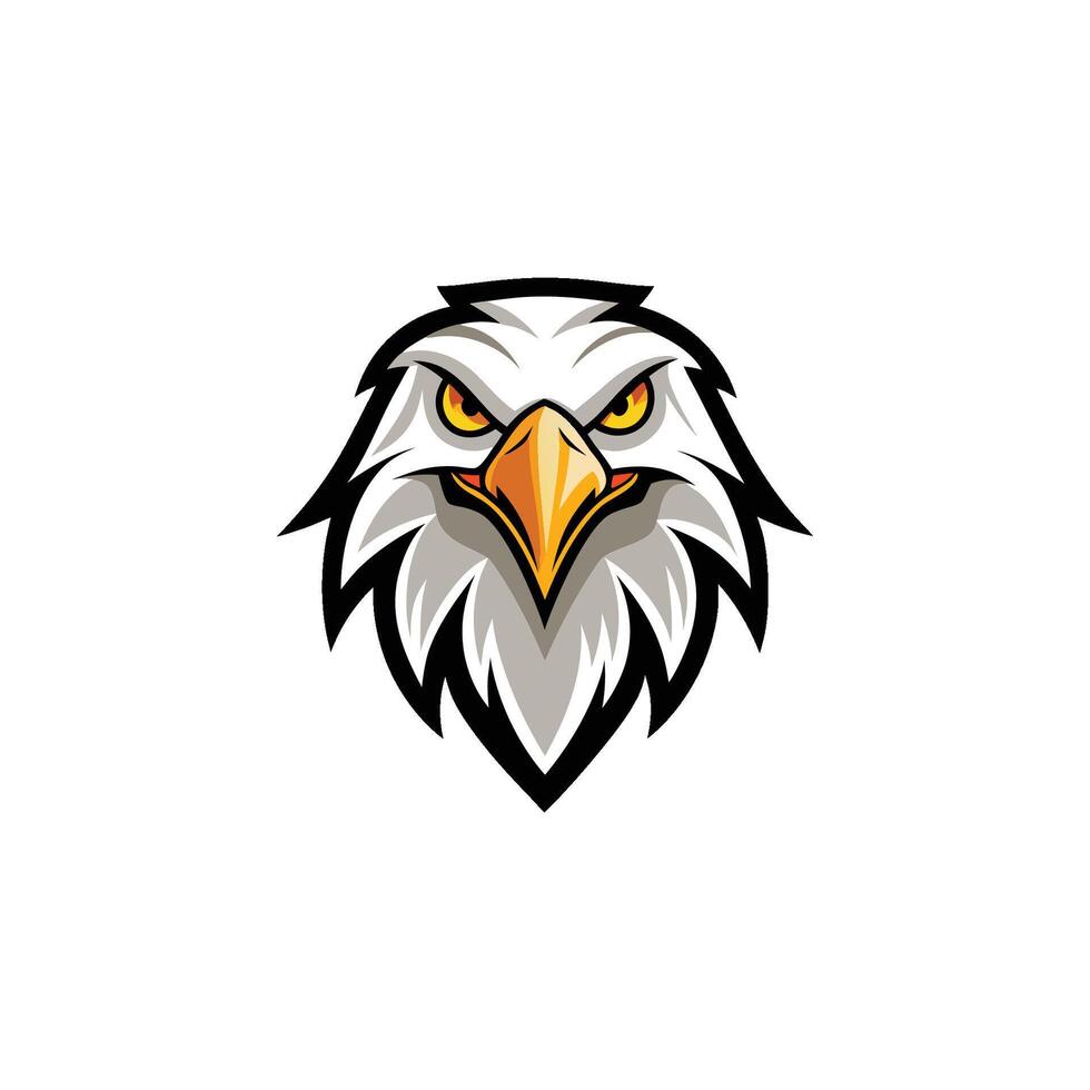 Eagle head logo on white background vector