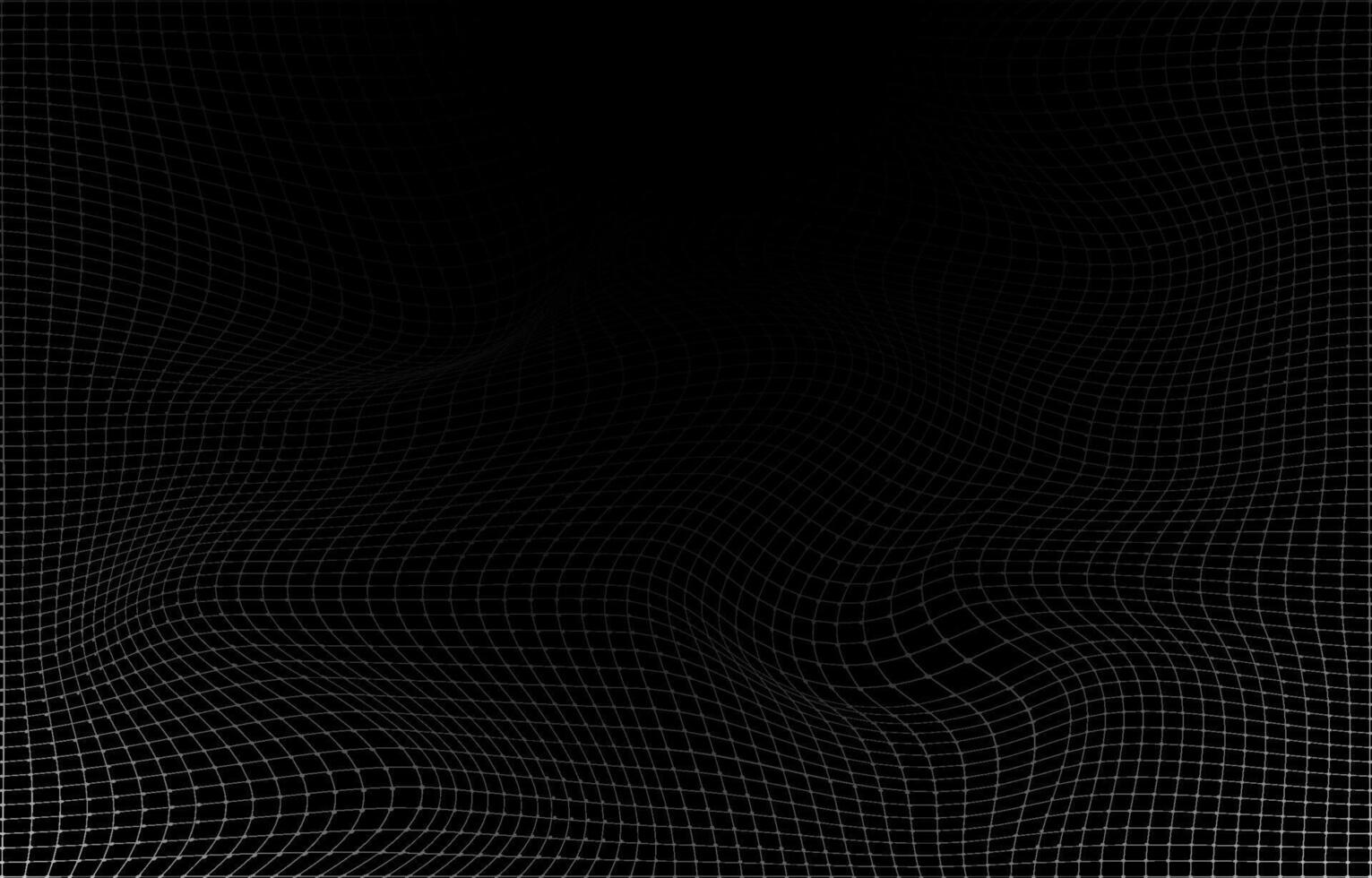 Elegant black background with perspective grid lines creating a square pattern vector