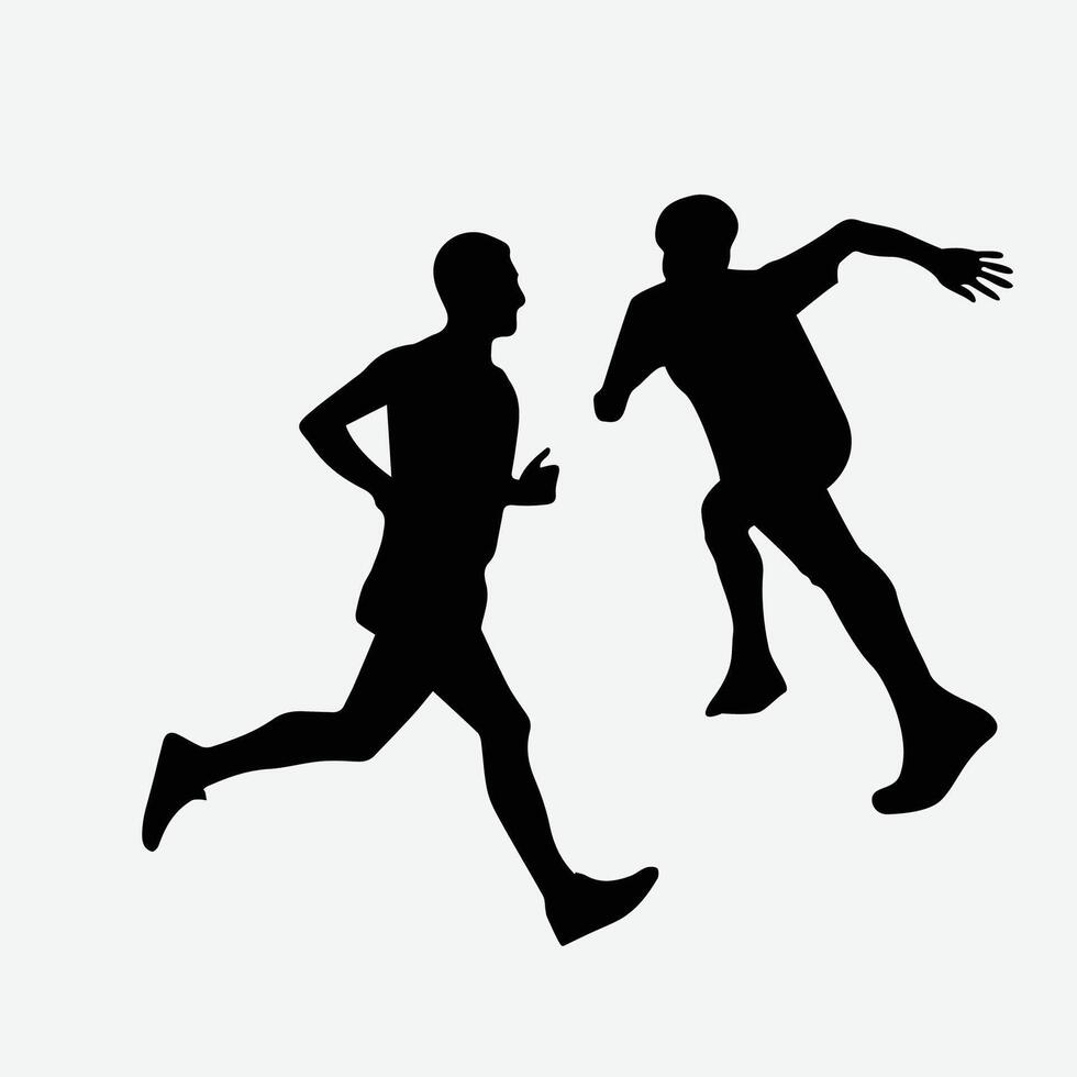 Dynamic Man Running Fast Design vector