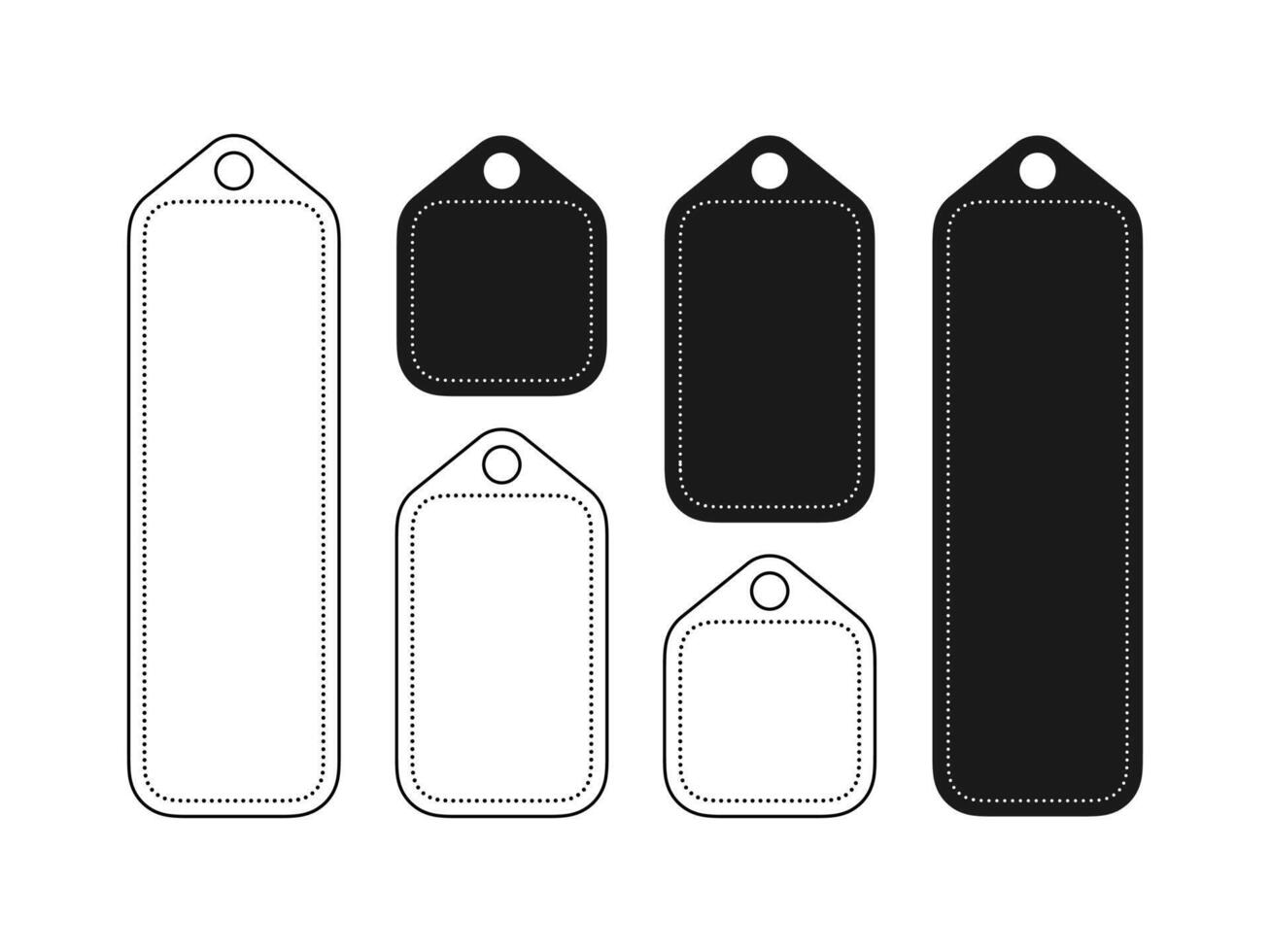 Empty price tags. Price discount promotion banner vector