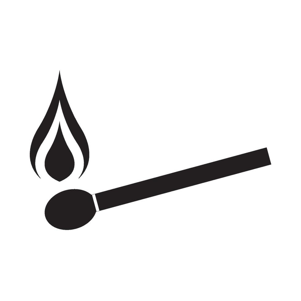 wooden matchstick icon illustration design template vector