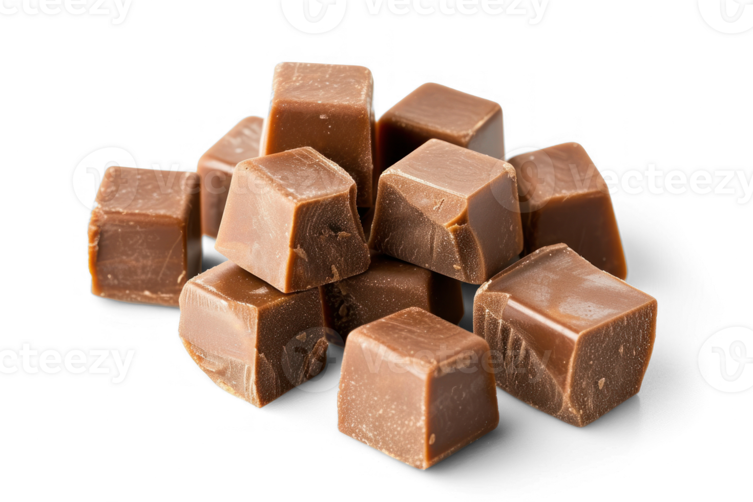 a pile of chocolate candies on a transparent background png