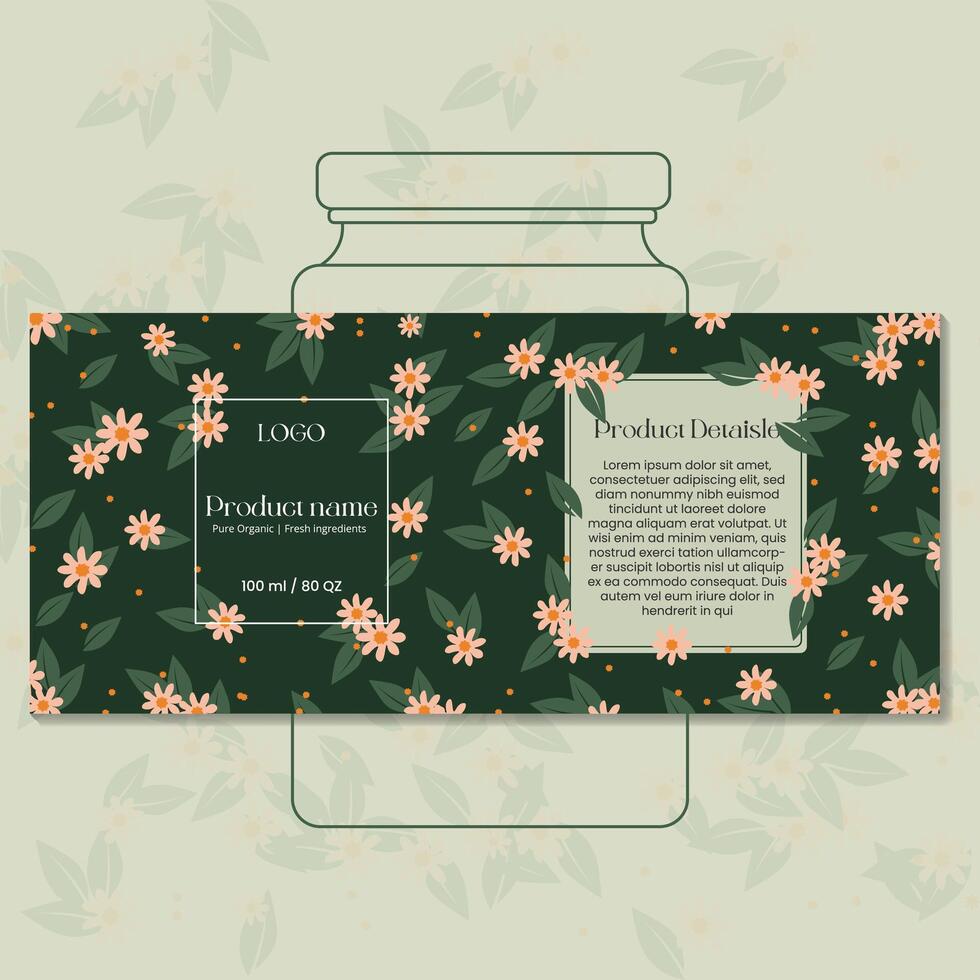 Creative product label design. vector