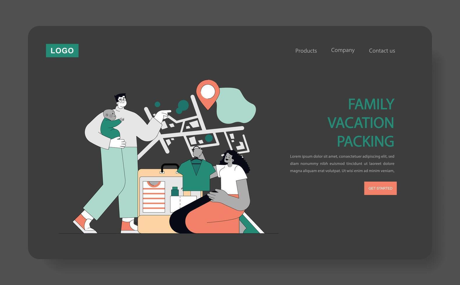 Summer Activities. Flat Illustration vector