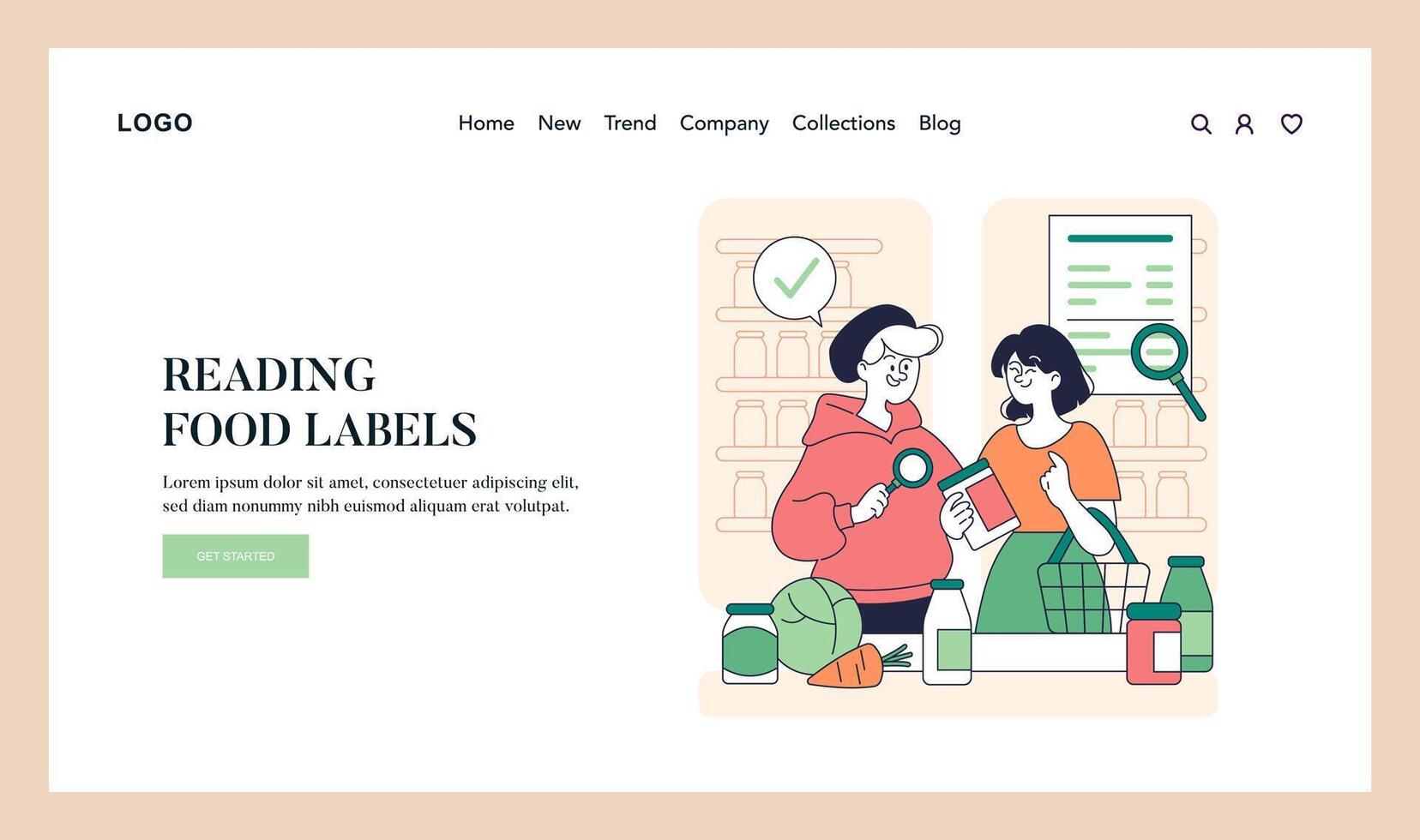 Low Histamine Diet. Flat Illustration vector