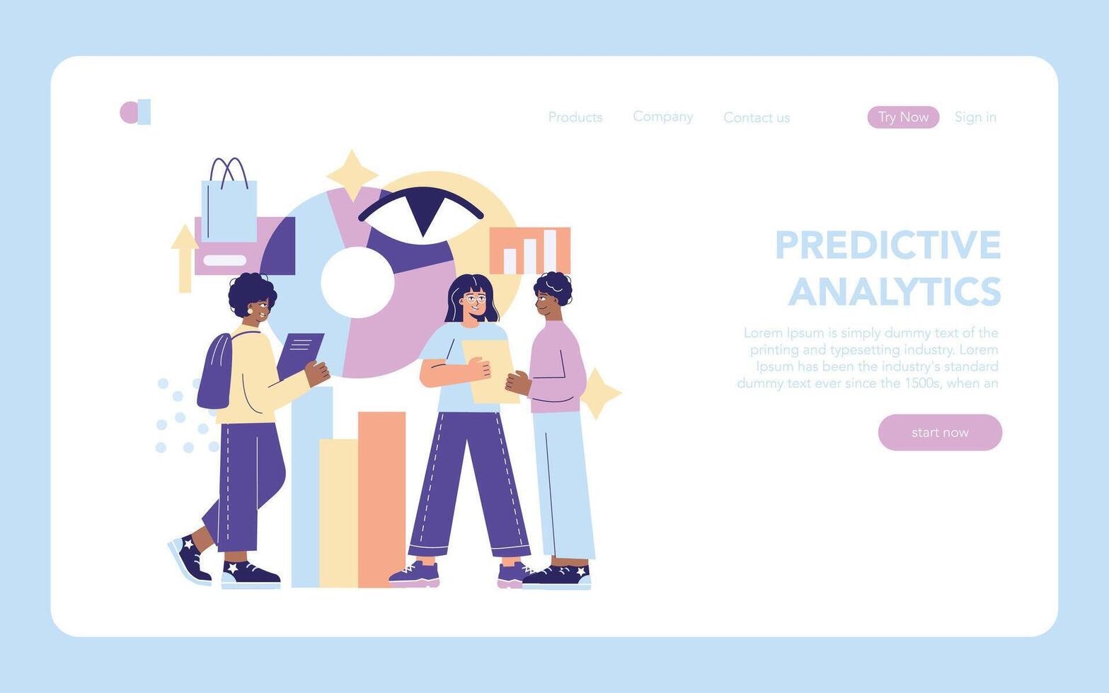 Purchasing Innovation. Flat Illustration vector