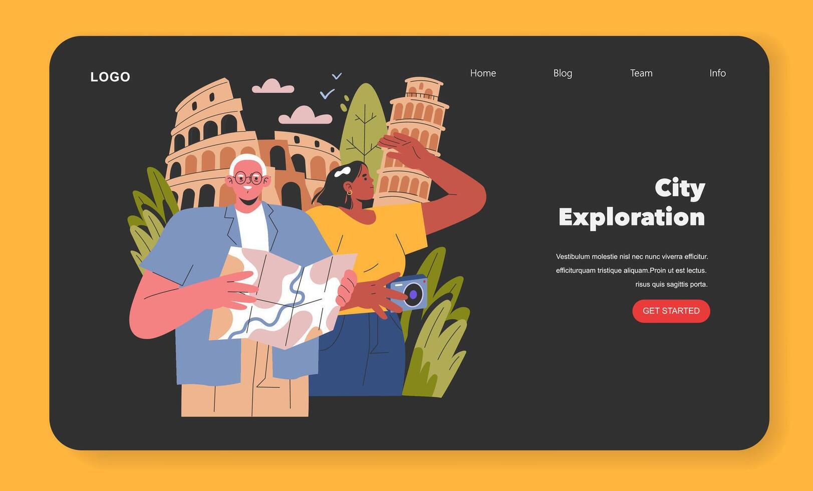 Vacation. Flat Illustration vector