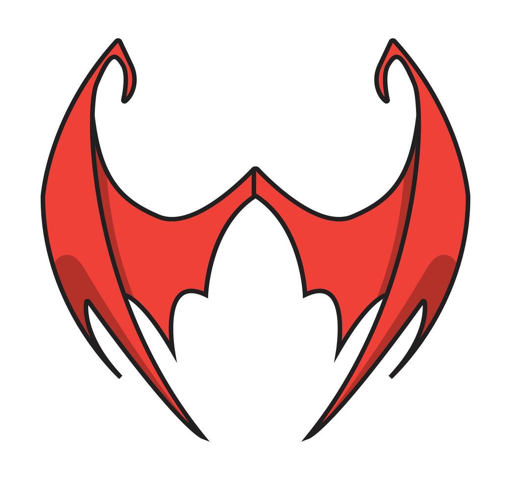 Devil Red Wings Flying Hell vector