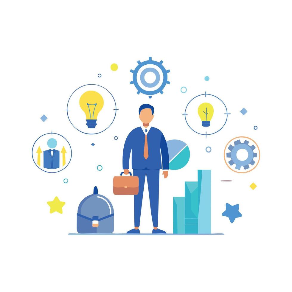 Business Strategy and Innovation Concept Illustration vector