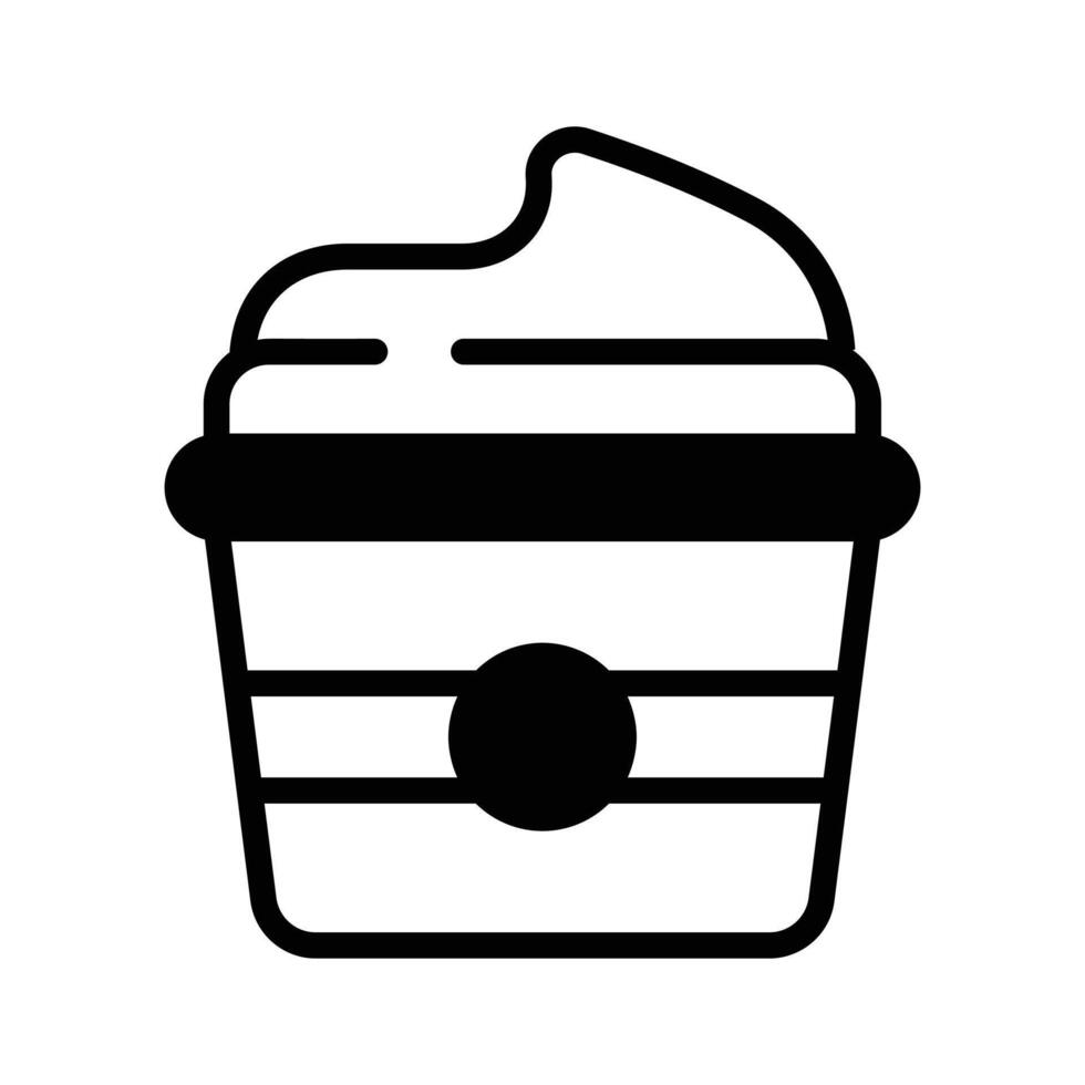 A pack of fresh cream in modern style, premium vector