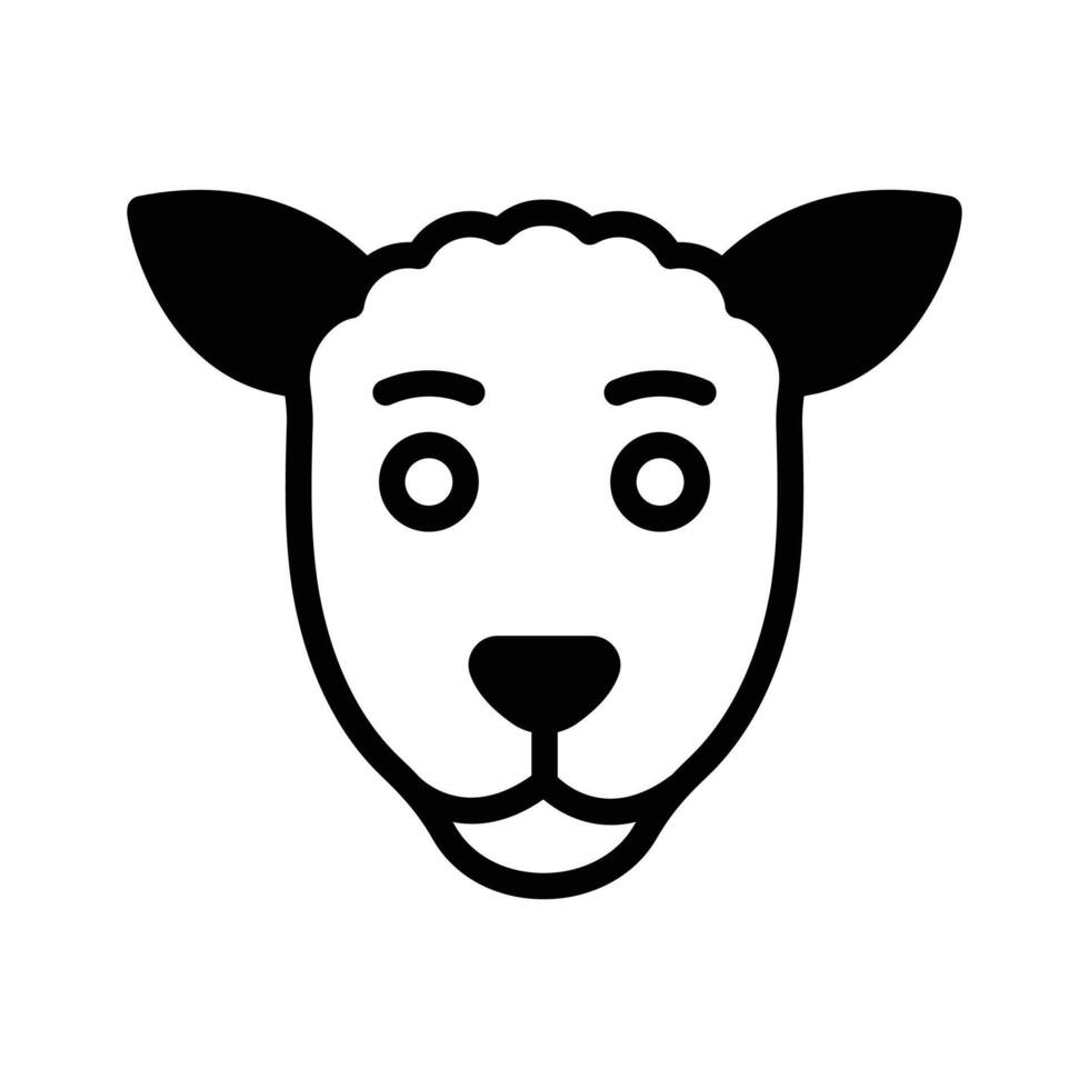 Visually appealing icon of sheep in trendy style, customizable design vector