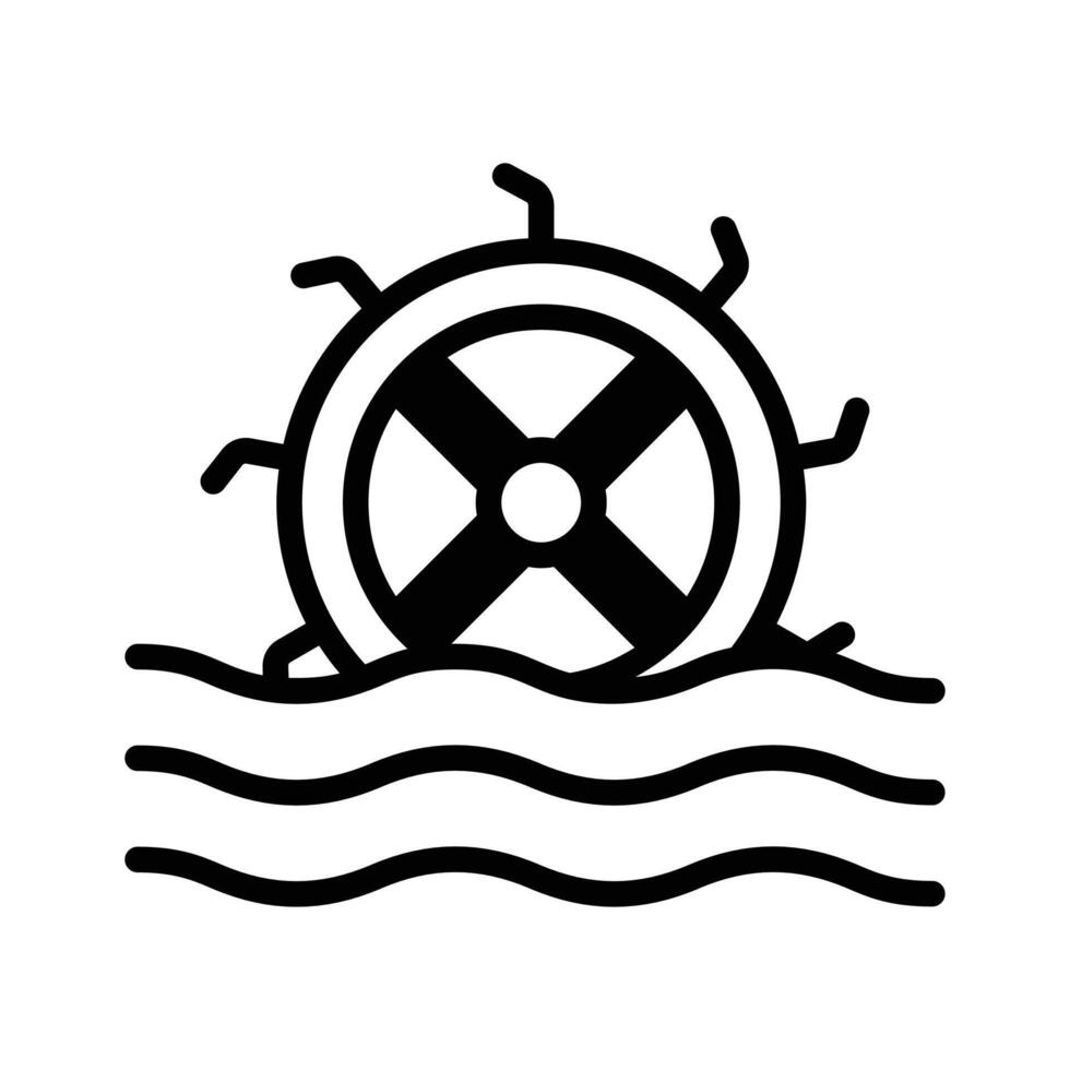 Hydraulic energy, visually perfect icon of hydropower in modern style vector