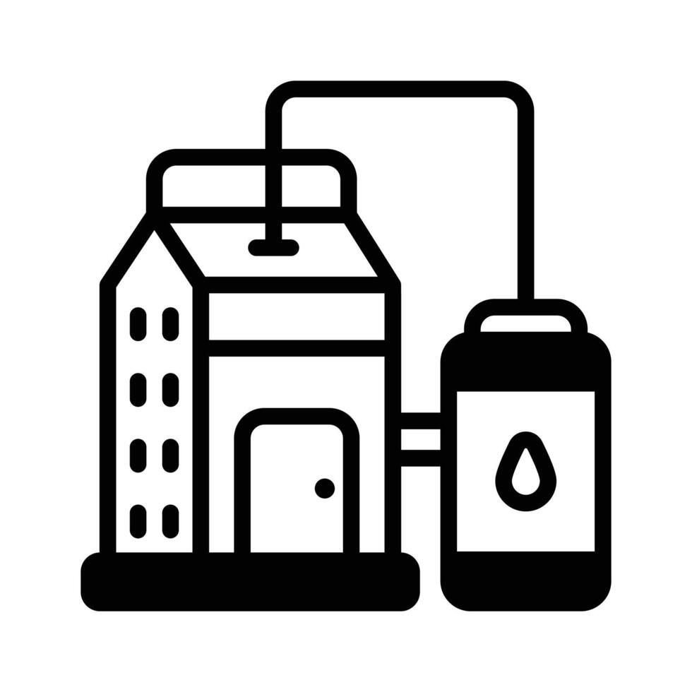 Milk tank design in modern style, premium vector