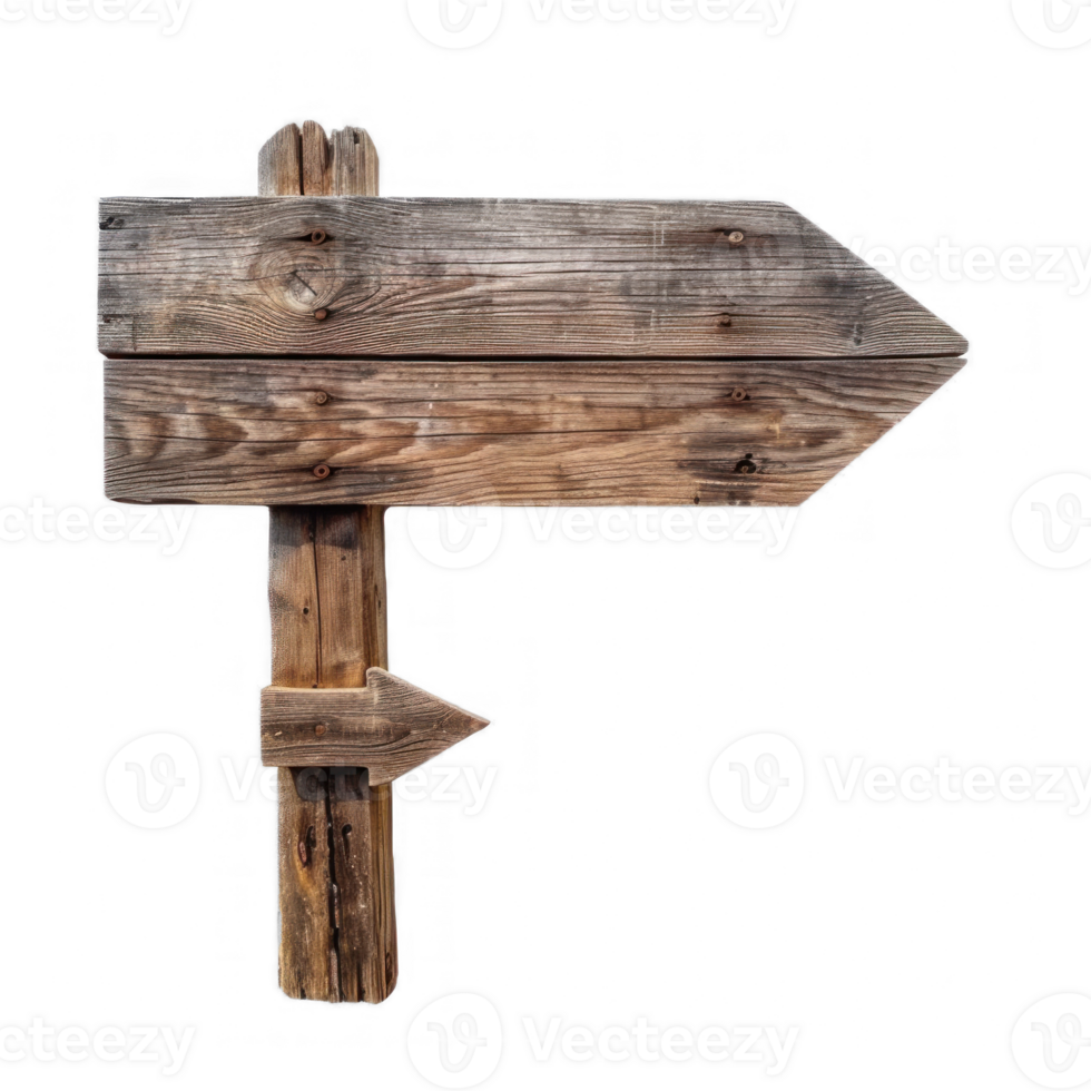 a wooden sign pointing in the direction of the left on transparent background png