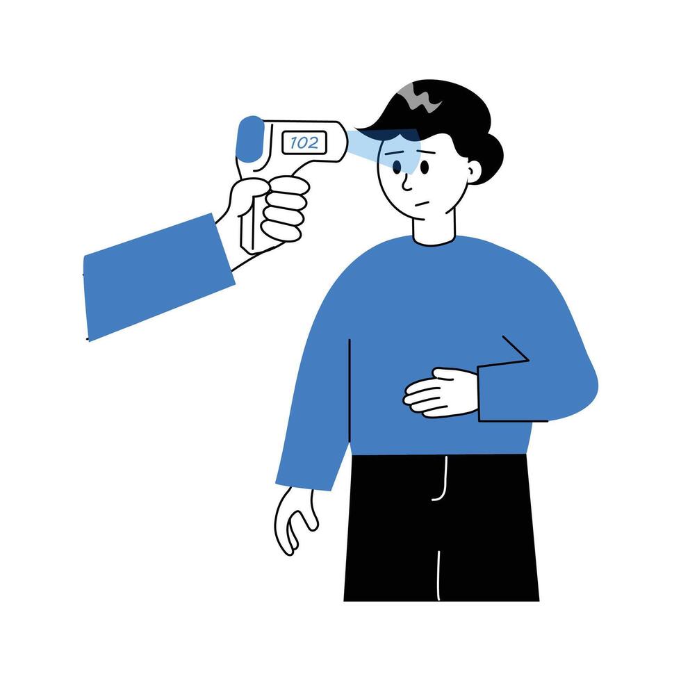 Give a try to this sketchy illustration of body temperature vector