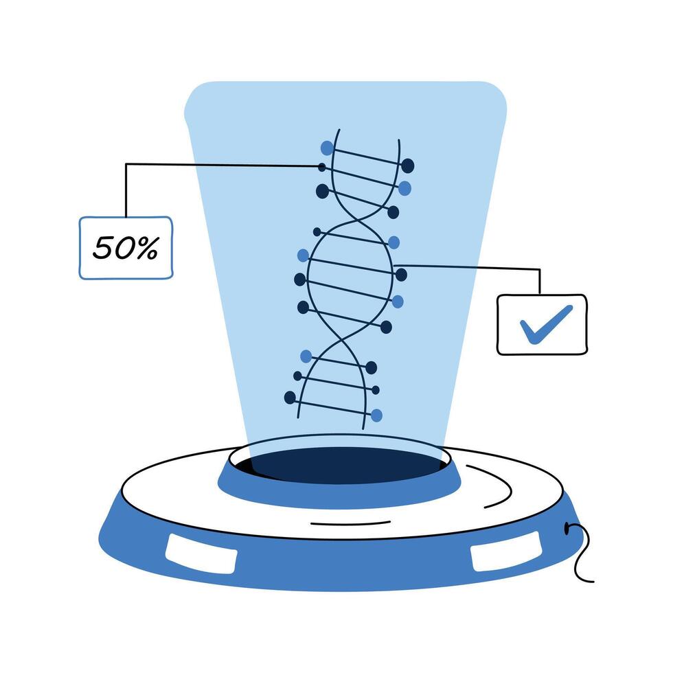 Give a try to this sketchy illustration of DNA test vector
