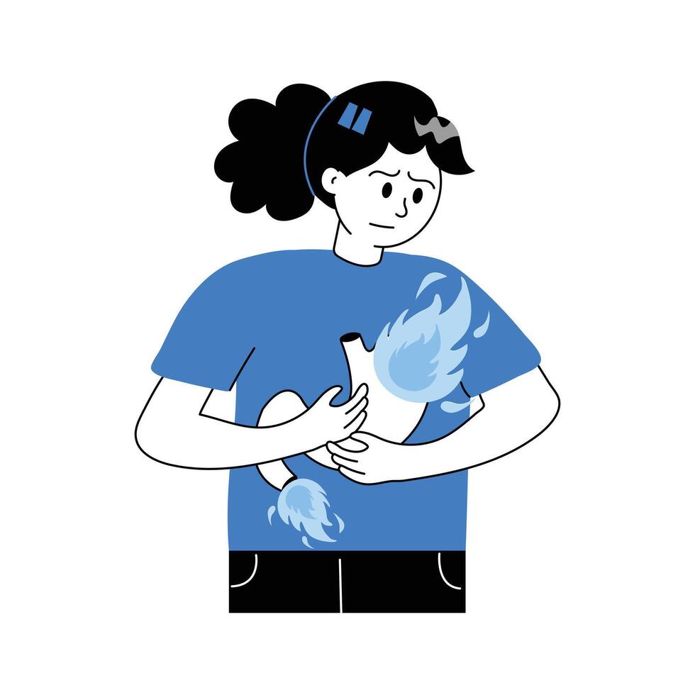 Trendy sketchy illustration of acidity vector