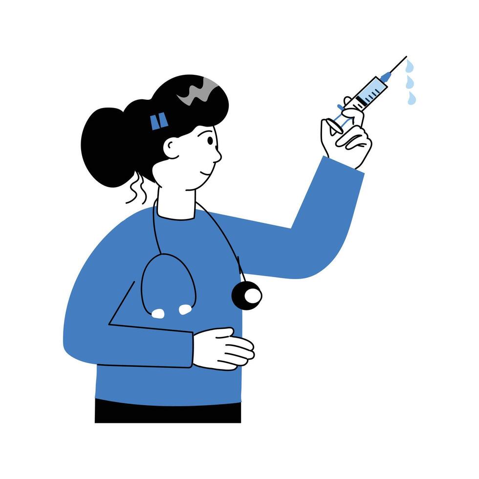 Give a try to this sketchy illustration of doctor vector