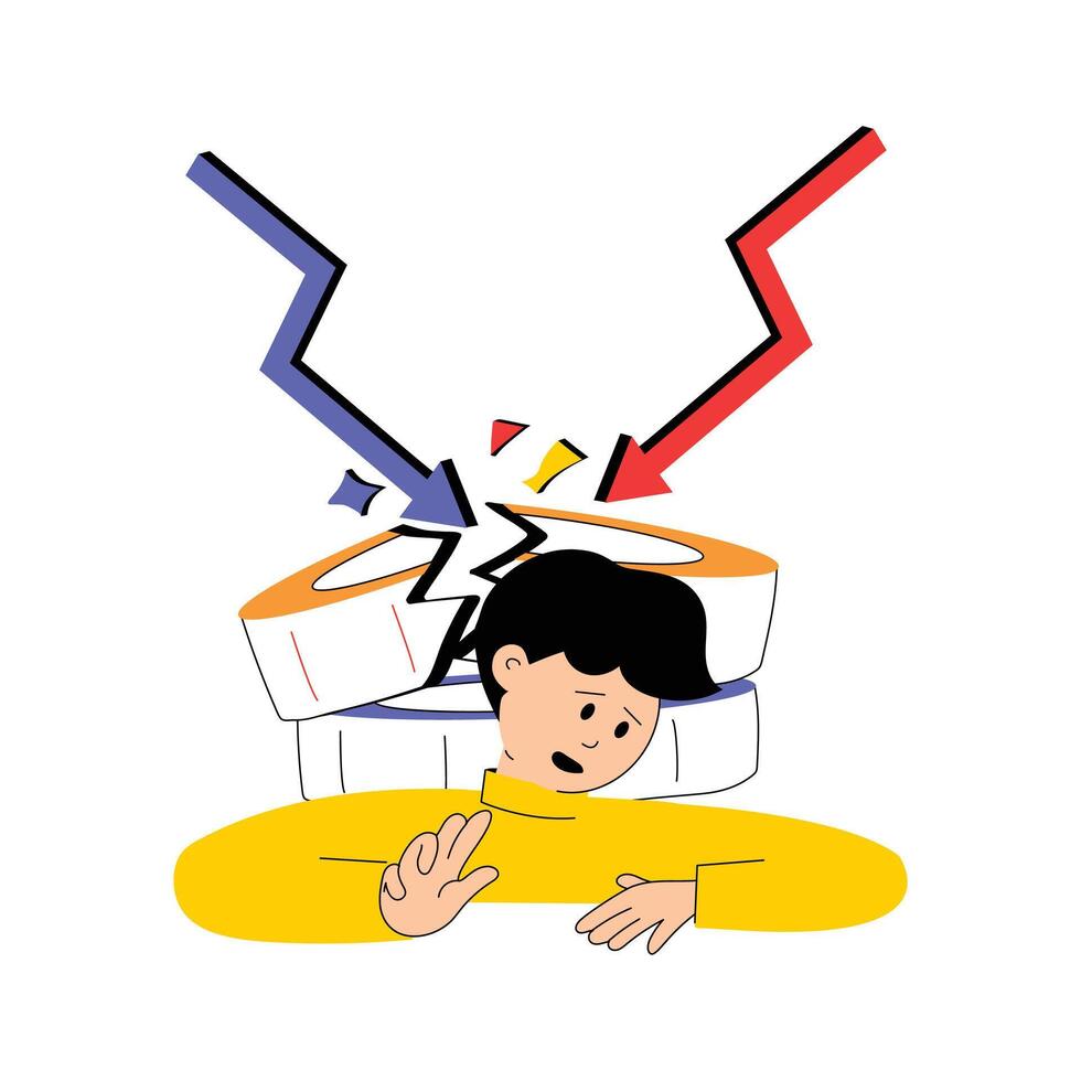 Give a try to this flat illustration of bankruptcy vector