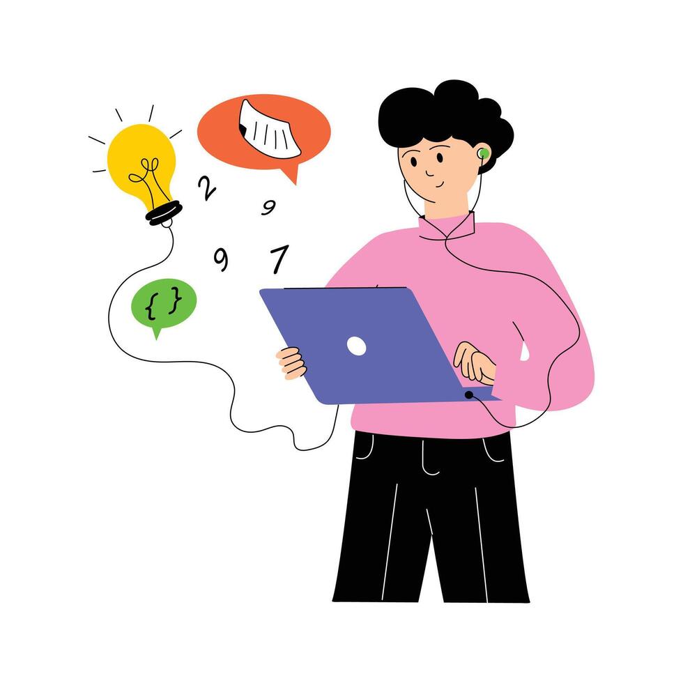 Modern design flat illustration of math class vector