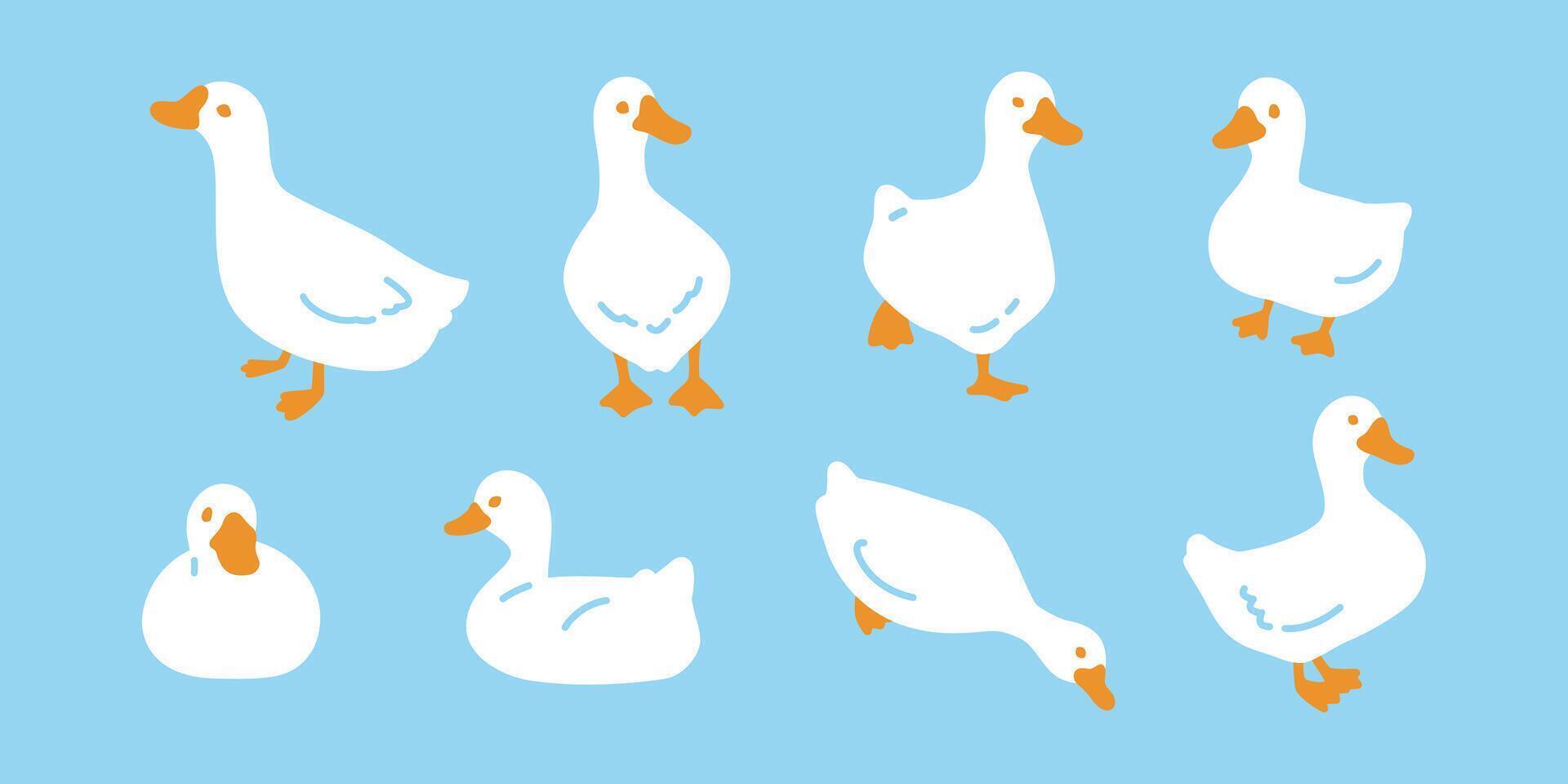duck icon bird goose shower logo bathroom chicken farm character cartoon symbol isolated doodle illustration design vector