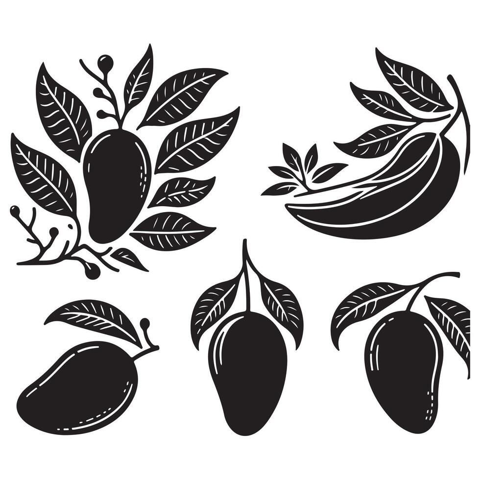 a single-line black banana silhouette set with a white background vector