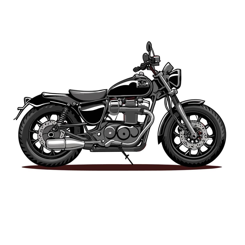 motorcycle bike illustration art vector