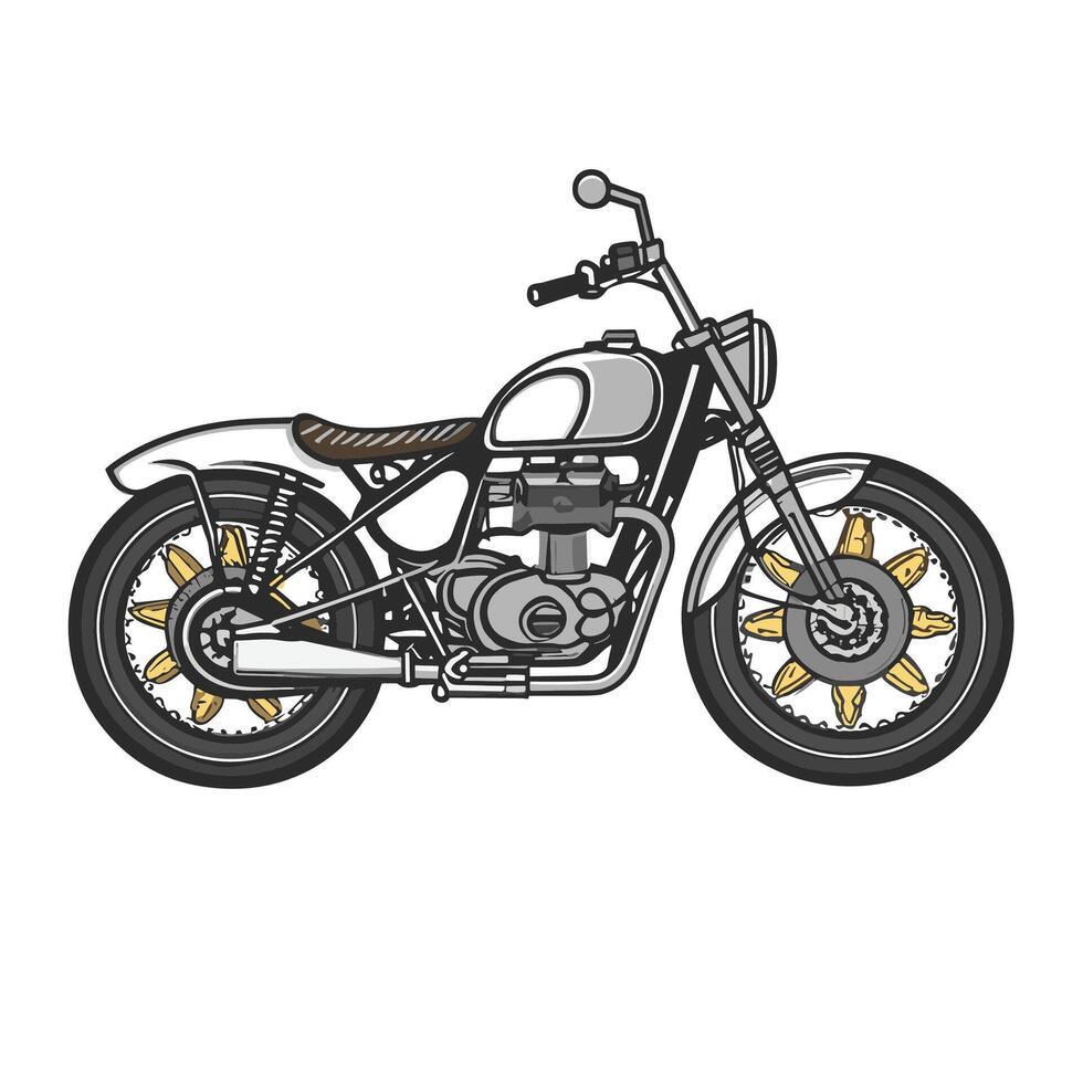 motorcycle bike illustration art vector