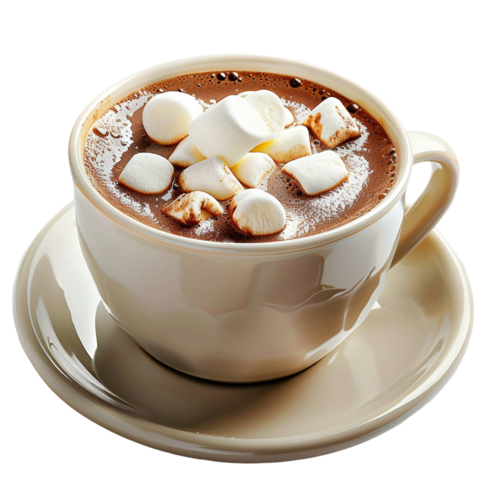 hot chocolate with marshmallows png