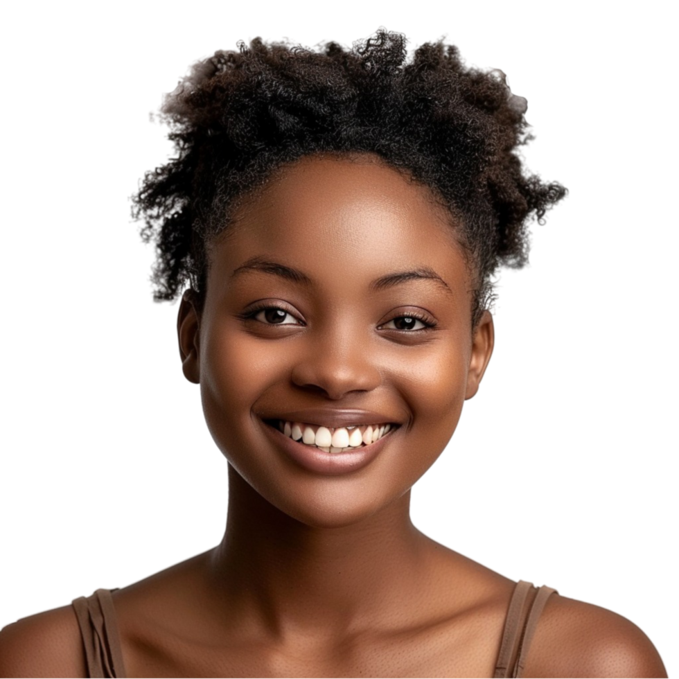 beautiful african woman smiling png