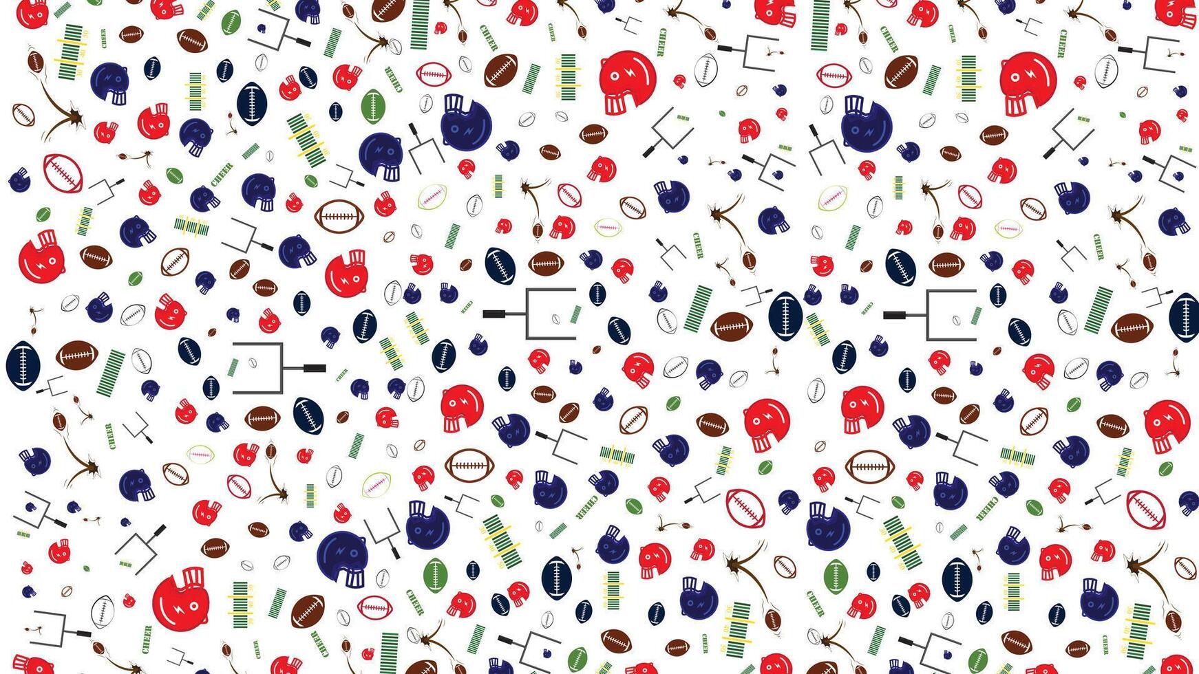 abstract background with american football themes contain helmet and ball Icons set graphic elements , suitable for american football wallpaper, symbol sport, sport icon, doodle american football vector