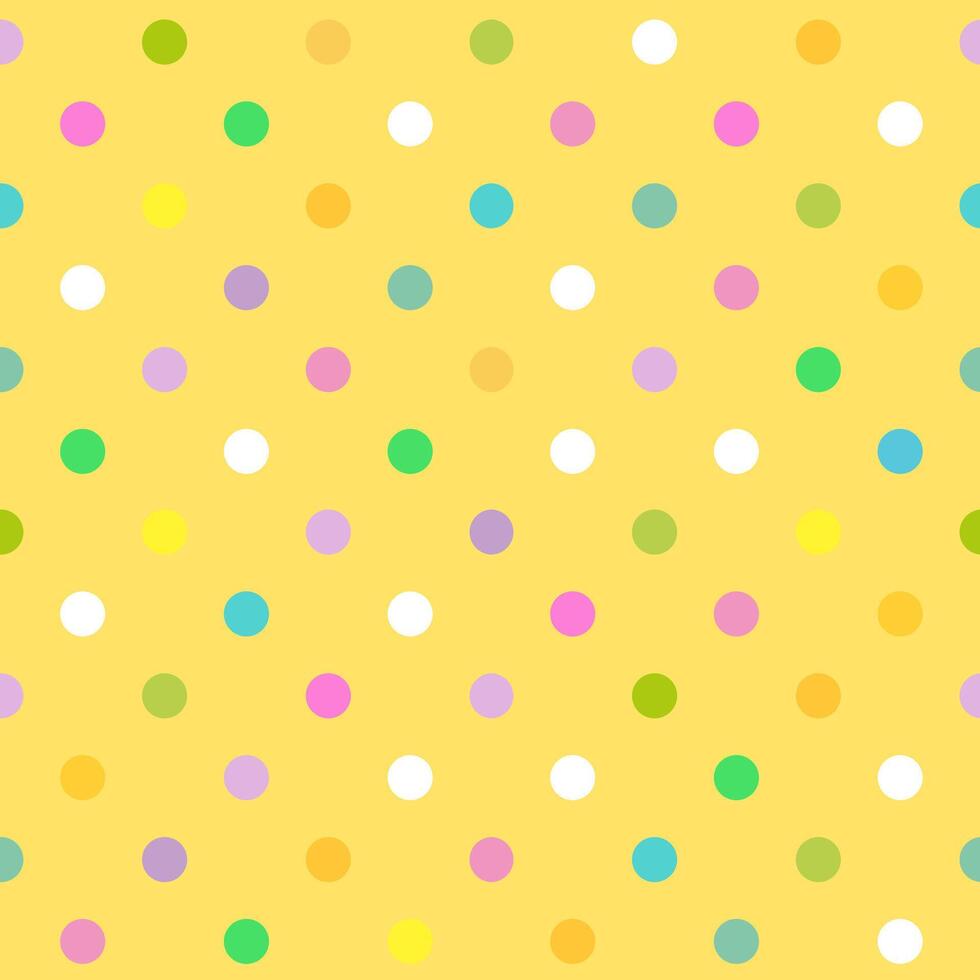 Polka Dot pattern, colorful seamless texture vector