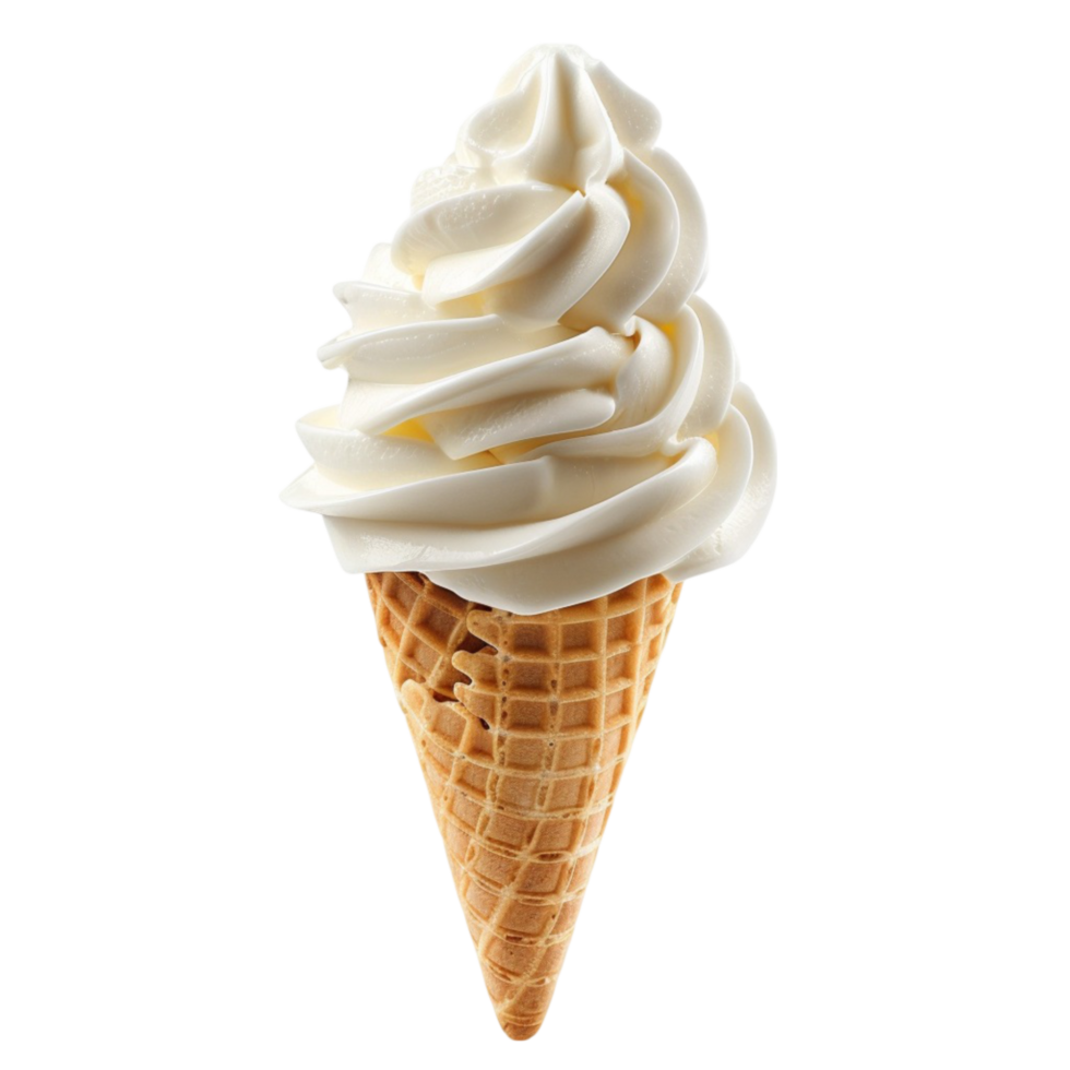 ice cream in a waffle cone png