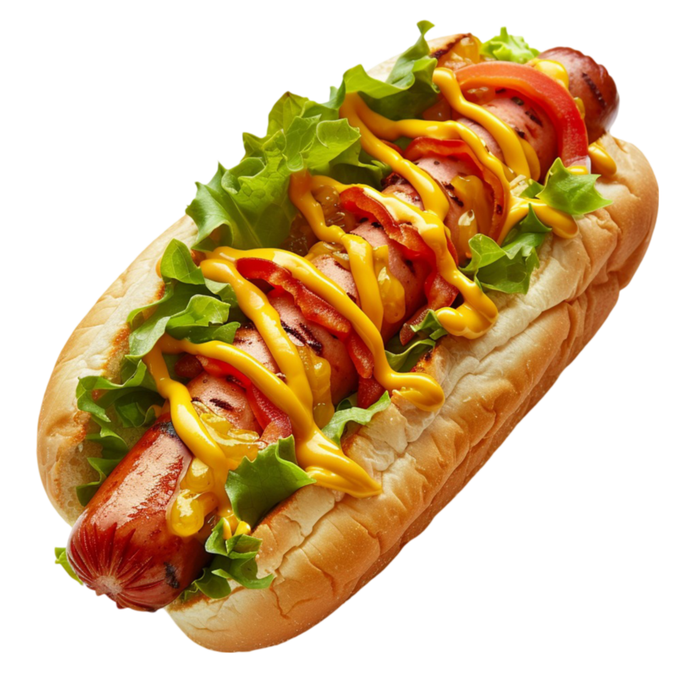 Hot Dog with Mustard png