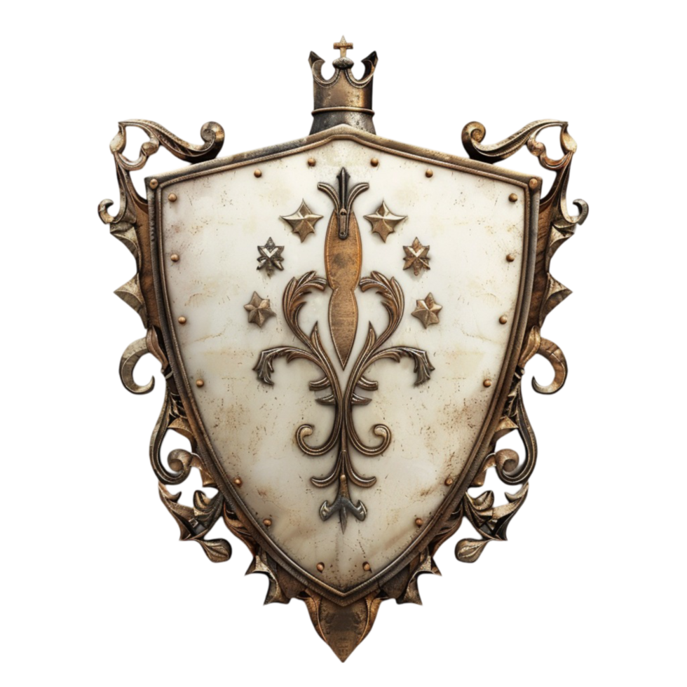 a shield with a crown on it png