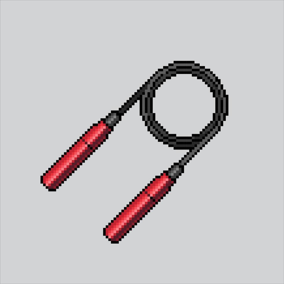 Pixel art illustration Skipping Rope. Pixelated Jump Rope. Jump Skipping Rope icon pixelated for the pixel art game and icon for website and game. old school retro. vector