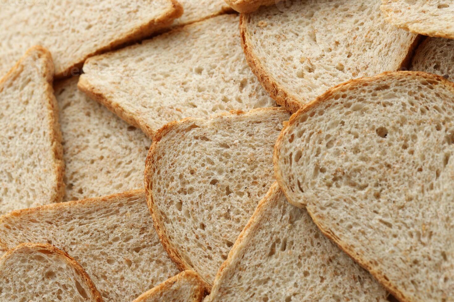 Fresh sliced bread in full frame macro photo