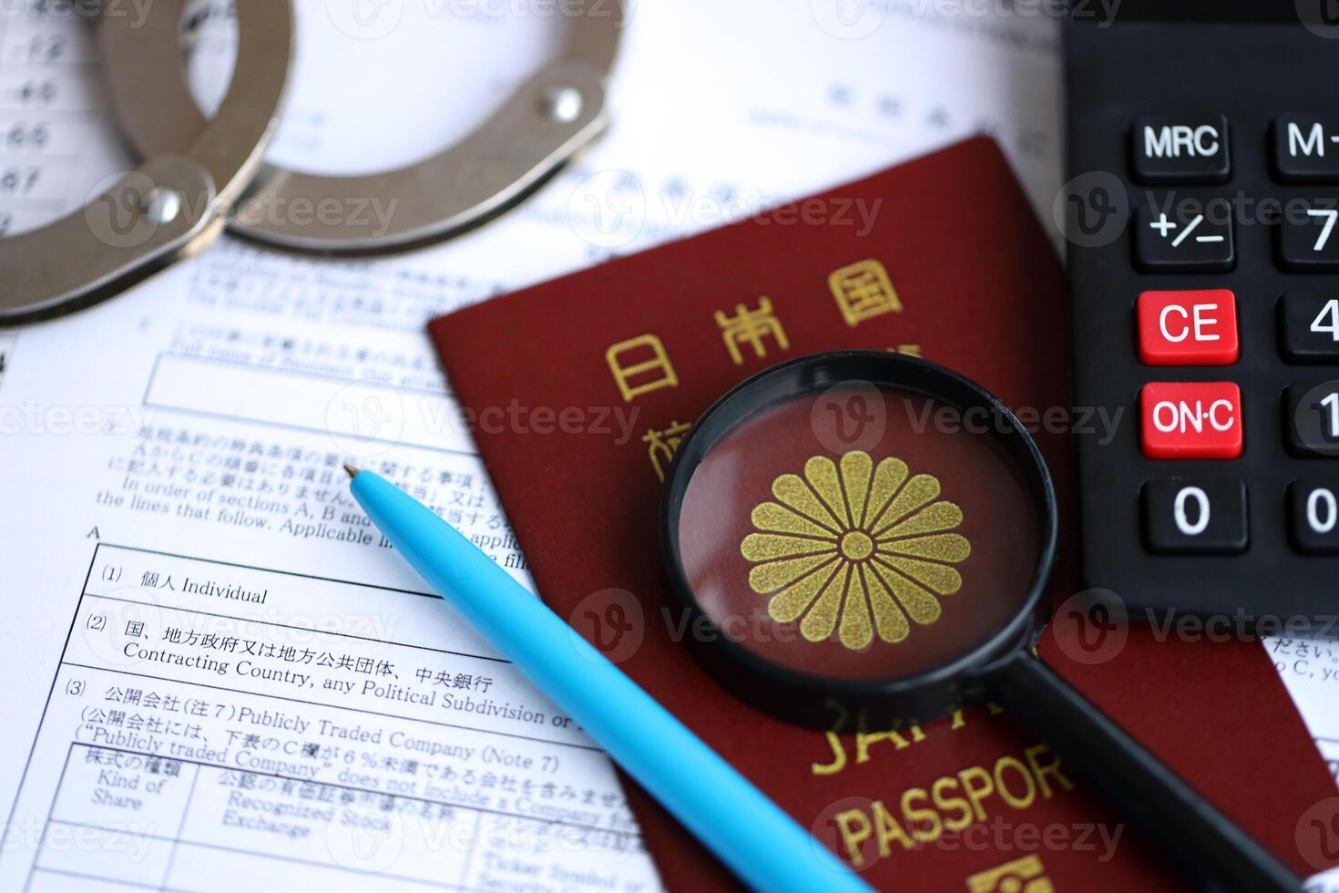 Concept of problems and troubles during tax reporting and taxpaying in Japan photo