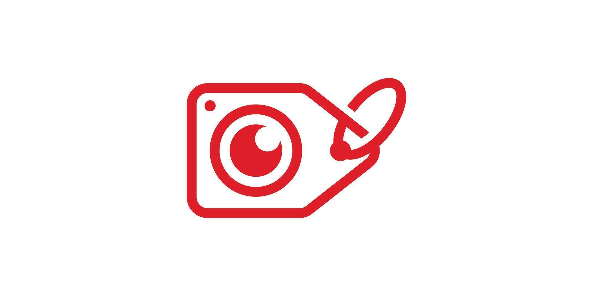logo design for sale camera, price tag, technology, lens, logo design symbol, icon, , creative, idea. vector