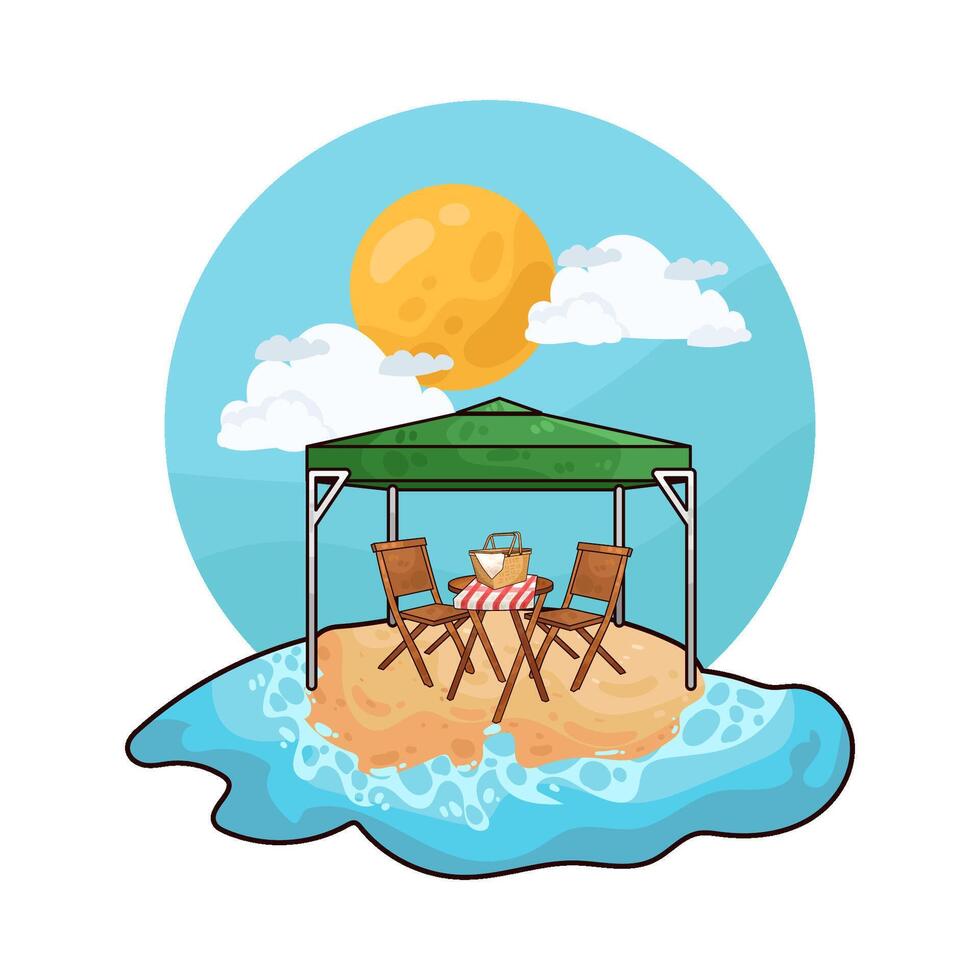 Illustration of canopy vector